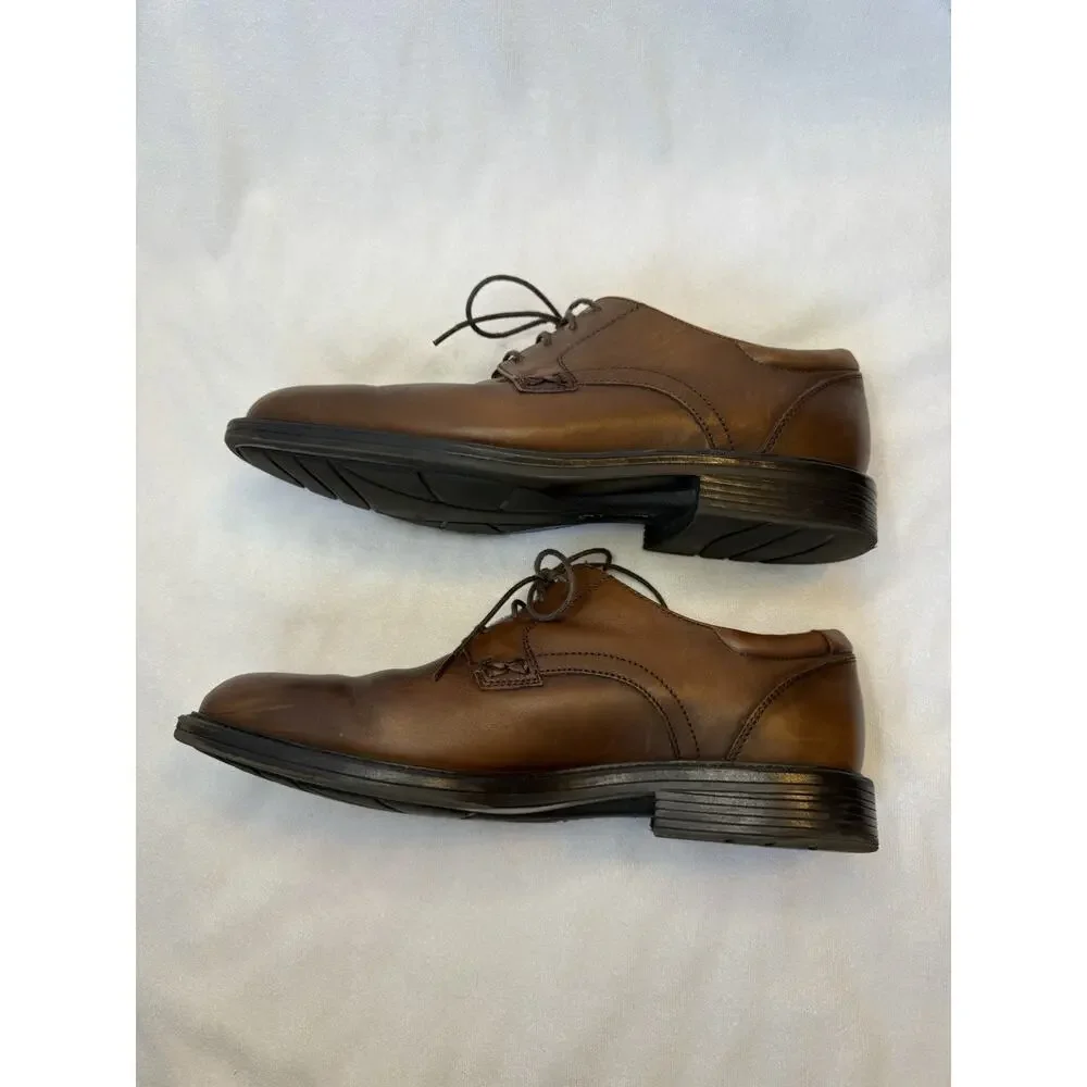 Bostonian Men's Genuine Leather Cognac Oxford Dress Shoes 9W Lace Up